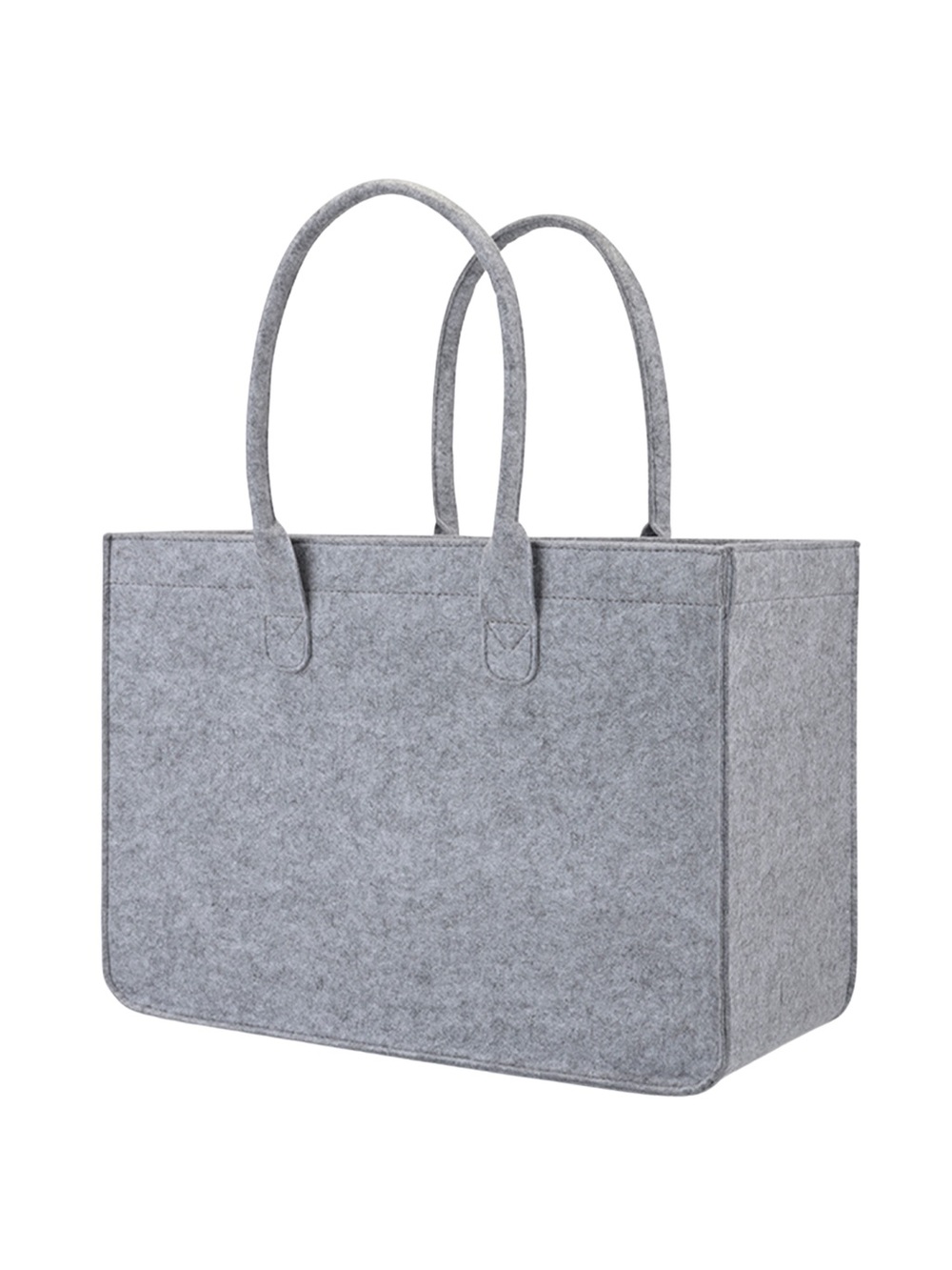 Out of the Woods Large Gray Felt Shopper Tote NWT